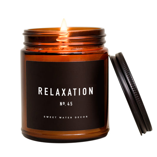 Relaxation Soy Candle - Amber Jar - 9 oz - Healthy Gal