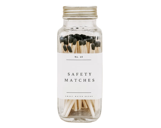 Safety Matches - Black Tip - 60 Count, 3.75" - Healthy Gal