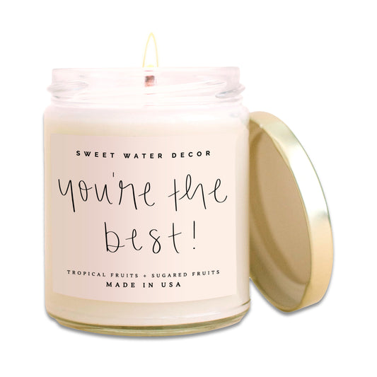 You're The Best! Soy Candle - Clear Jar - 9 oz - Healthy Gal